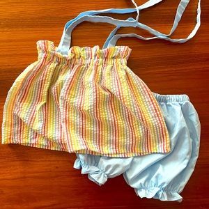 EUC never worn rainbow top & bottom set